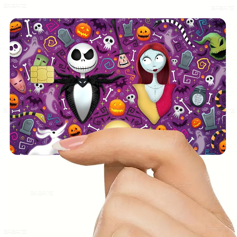 Jack Skellington Spiel Anime Aufkleber Film Haut Abdeckung Fall Für Kleine Große Kein Chip Debit Kreditkarte Vorderseite – Detail 6