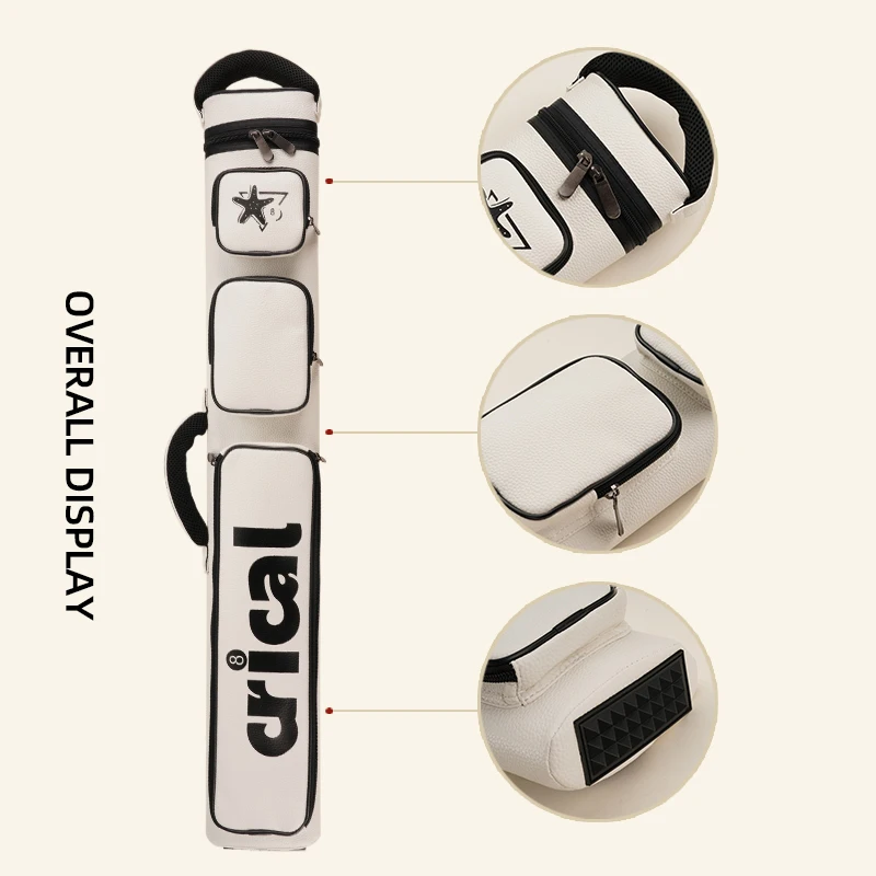 CRICAL Cue Case Bag 6 Holes Hard 2x4 Pool Case Multi-piece1