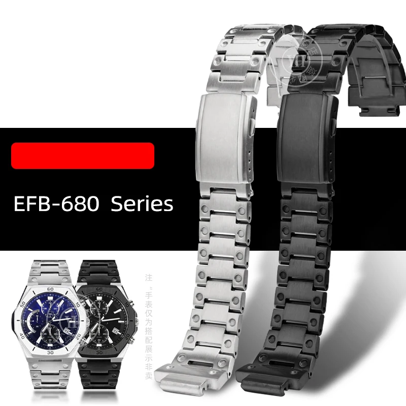 Cinturino In Acciaio Inossidabile Per Casio Efb-680 Ecb-10Pb/Dp/Yd/Hr Gst-B400 Serie Edific Accessori Per Orologi Da Uomo Cinturino In Silicone