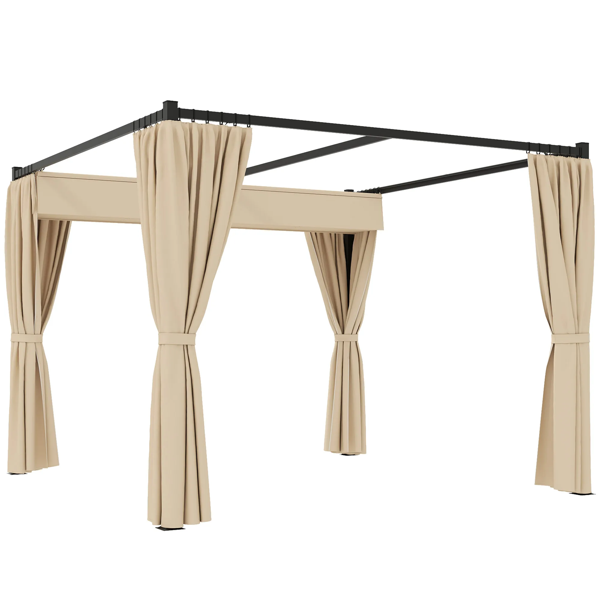 Outsunny Garden Pergola 3x3m with Retractable Side Panels: Real-World ...