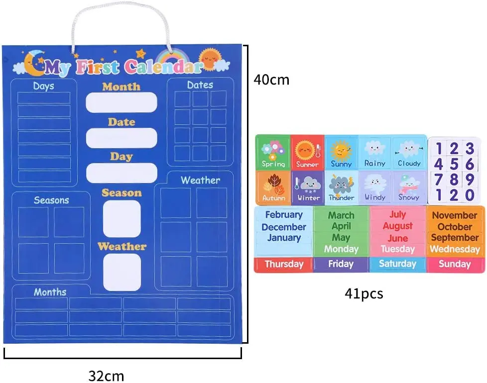 Magnetic Calendar Kids Fridge | Kids Calendar Board Magnetic - Magic Kids  Calendar - Aliexpress