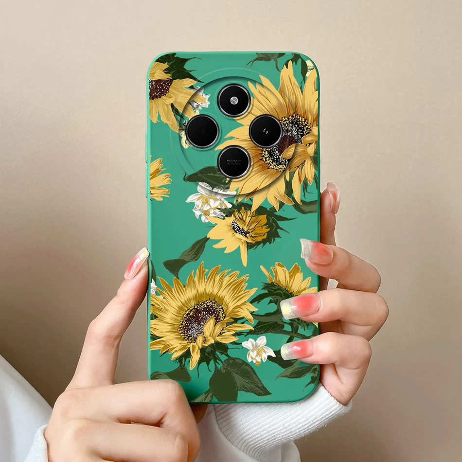 Leisure Flowers Soft Silicone Phone Case with Enhanced Lens Protection