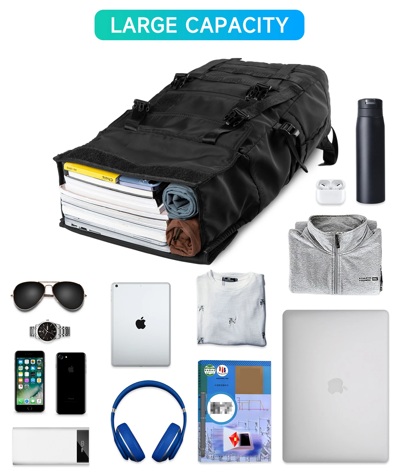 MOYYI in 1Expandable Laptop Backpack Men Women Large Roll