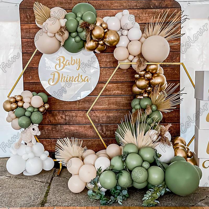 

Retro Avocado Latex Balloons Memorial Day Party Arch Background Baby Shower Celebration Decoration Birthday Balloon Garland Kit