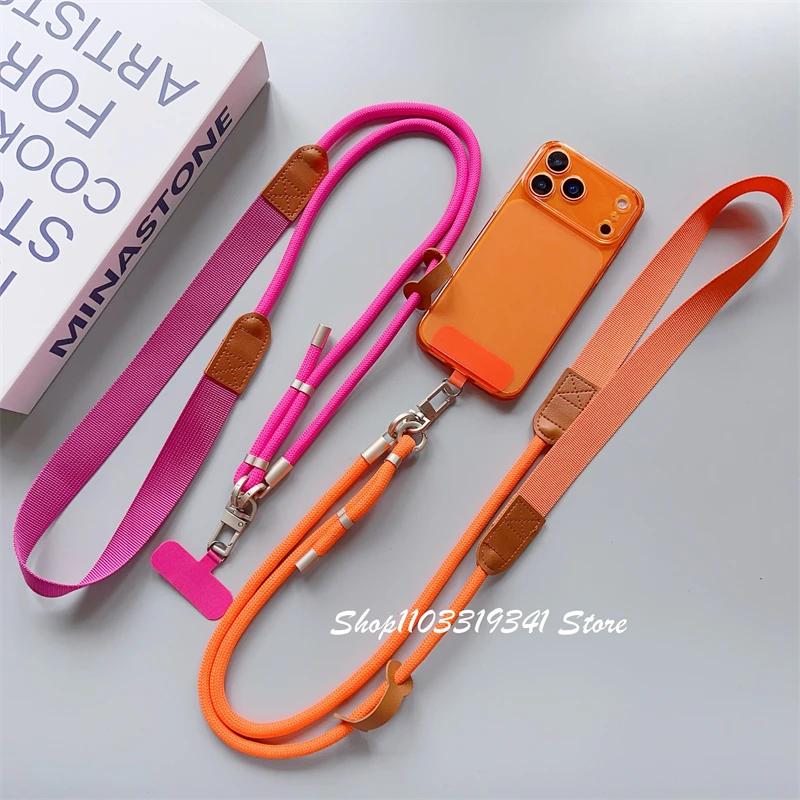 Versatile Fashionable Anti-Loss Adjustable Phone Lanyard with Dual Hooks