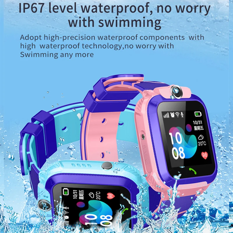 New Kids Call Smart Ver para Crianças Sim Card Sos Localização Câmera Telefone Waterproof Monitor Tracker Relógios Smartver para Crianças - Image 5