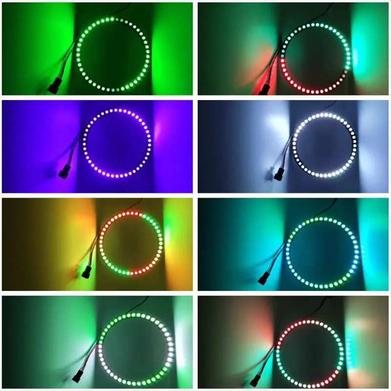 1X 5V WS2815 Dream Color Changing LED Ring Angel Eye Dual Signal Individually Addressable DIY Pixel Light Programmable Ring