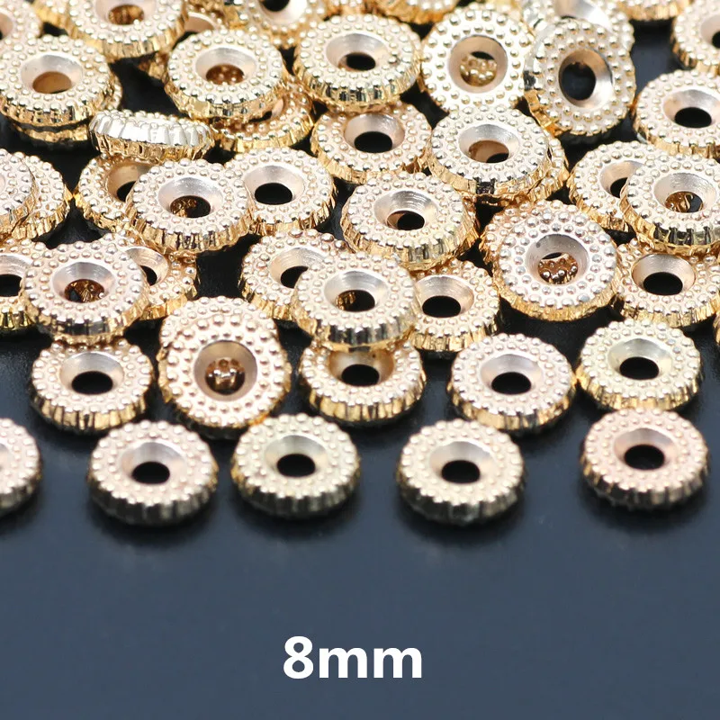 Versatile CCB Charm Spacer Beads - 100pcs Flat Round