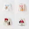 Cartoon Cute Disney Printed Kids Long Sleeve T-shirts Tops Round Collar Pullover Children Sweatshirt Autumn Clothing Girl Blouse 1