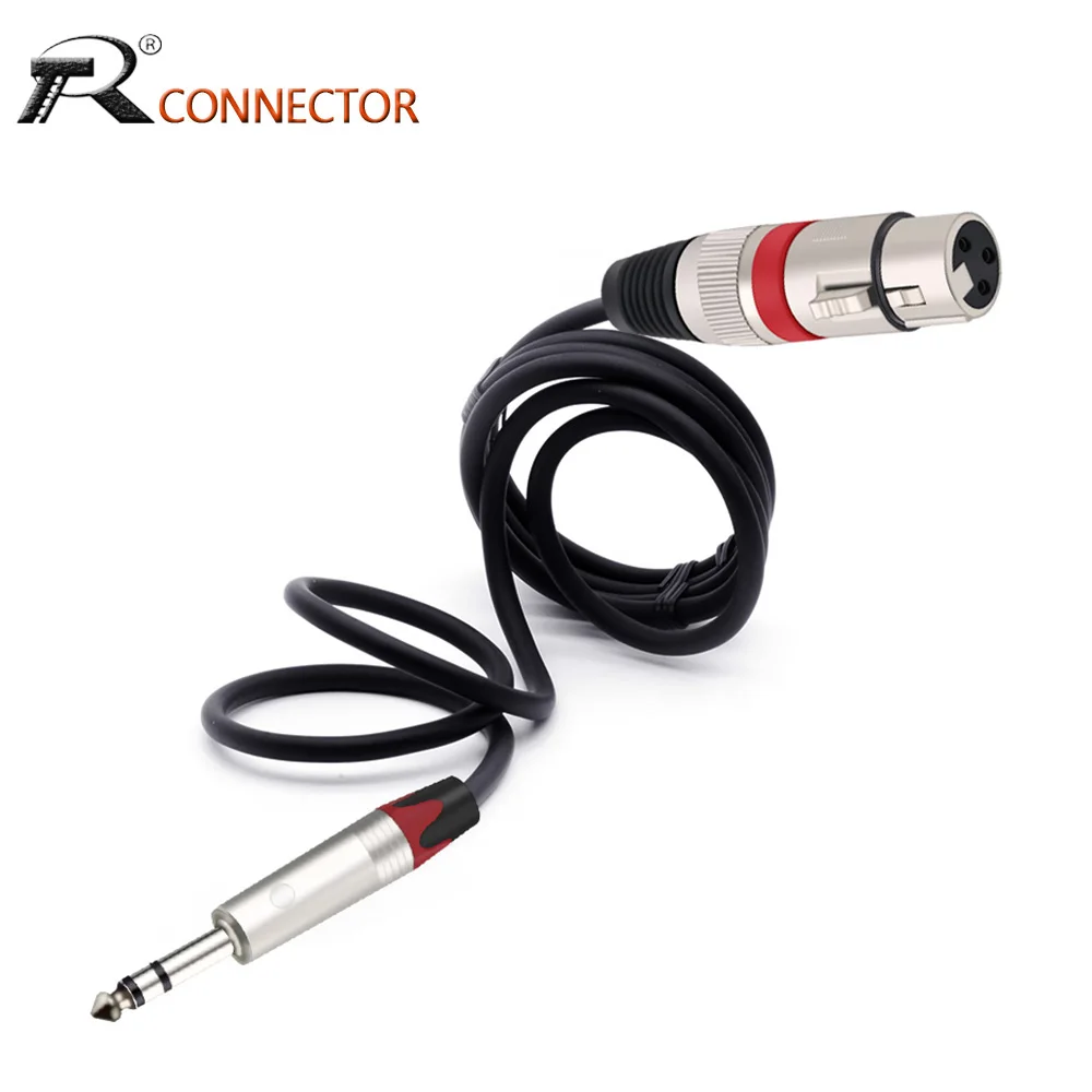 6.35mm Jack Male 3pins To Xlr Female Cable 1/4 Stereo Balanced