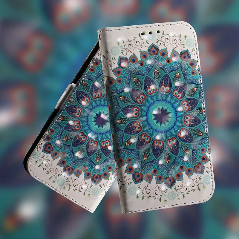 Vibrant Flip Leather Magnetic Phone Case - Premium Painted Design