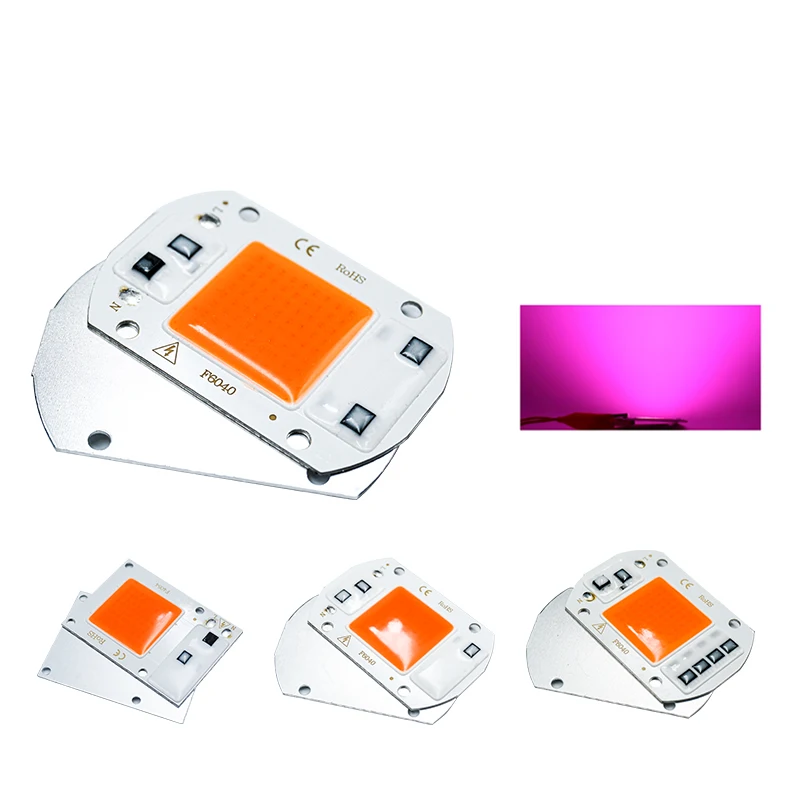 10Pcs/lot LED Grow Light Full Spectrum COB LED Chip AC 110V 220V No Need Driver Phyto Lamp For Indoor Plant Seedling Grow Lamps