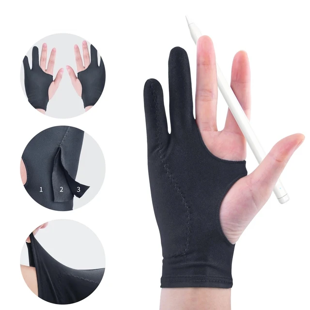 4pcs Artist Painting Gloves 2 Finger Glove Wear-resisting Graphics Drawing Tablet  Glove 