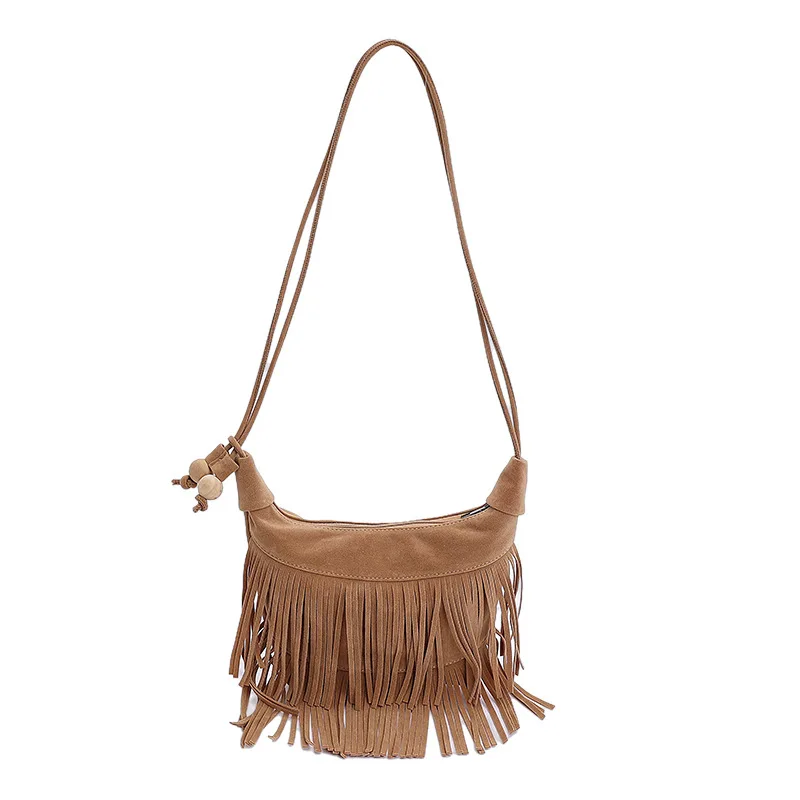 2025 New Fashion Fringe Women's Shoulder Bag Retro Simple Crossbody Handbag