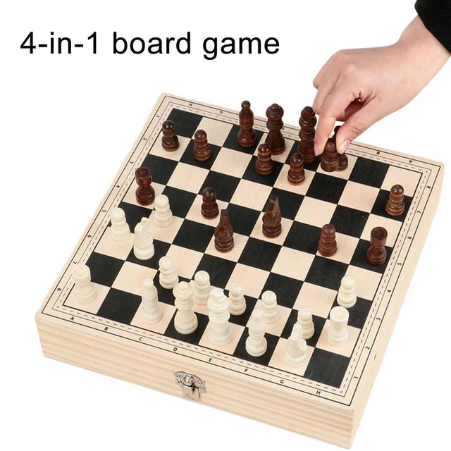 Round 3-in-1 Game Set - Chess, Draughts & Chinese Checkers