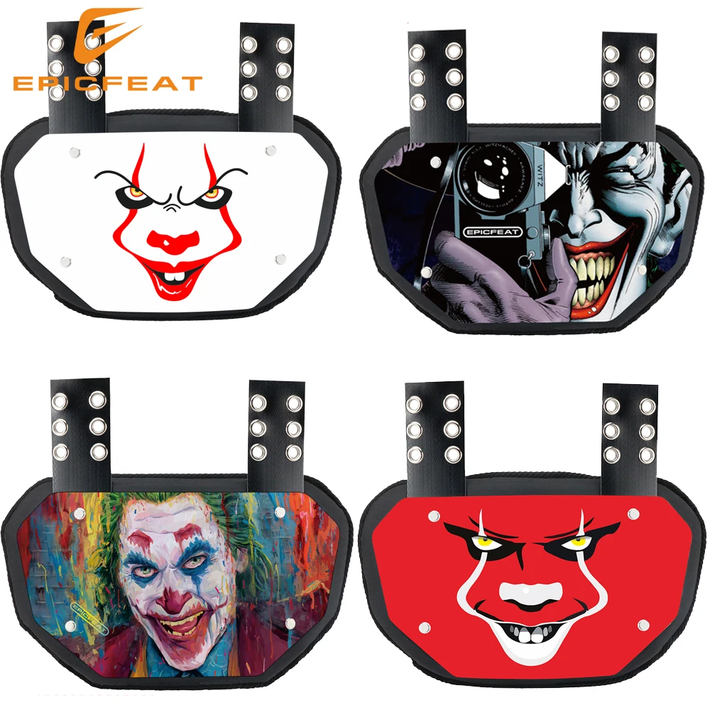 Joker Football Back Plates Hardware Clown Rugby Low Back Pads Flap Protect Chrome Backplates football back protector