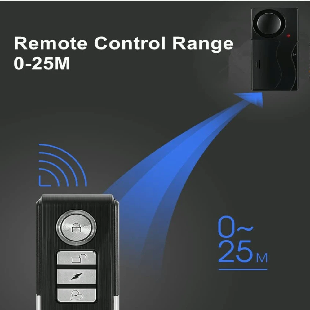 Remote Control Hollarm Remote Control Bicycle Security Alarm Portable Anti-theft Metal Motorcycle Sensor
