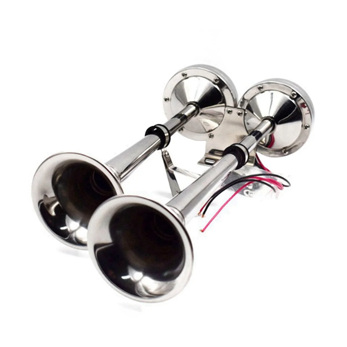 

Marine Dual Horn Horn Marine Stainless Steel Electric Horn 18 1/2 Inch 12V Dual/Double Tube Horn Flute Horn AFI