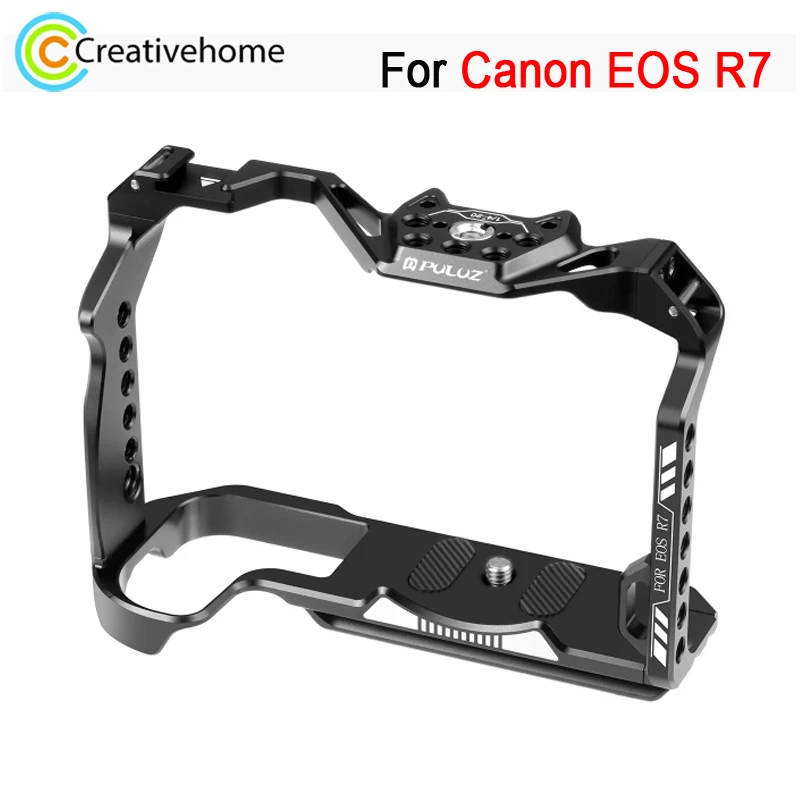 

PULUZ Stabilizer Rig Cage For Canon EOS R7 Camera Aluminum Alloy Cage Frame with 1/4 3/8 Screw Holes