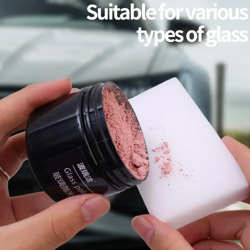 Glass stain removal, scratch repair, rain stain removal, oil film oxidation layer, rearview mirror polishing powder
