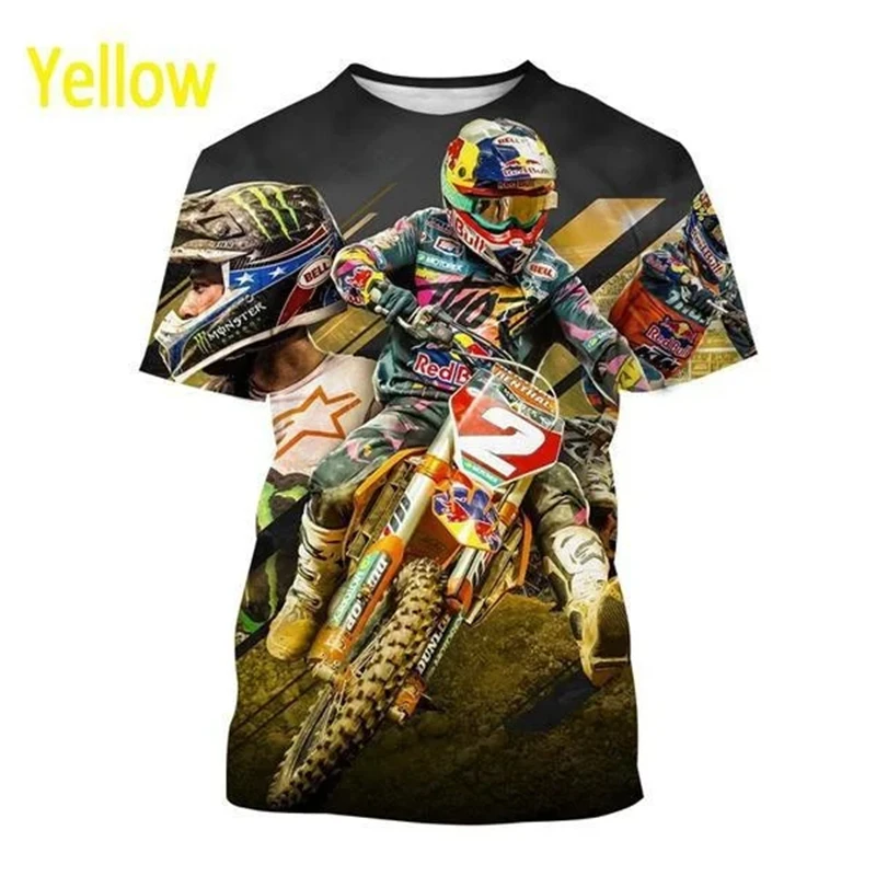 Настольный 3d футболка для мотокросса, экстремальная Спортивная футболка для мотокросса в стиле хип-хоп, для косплея