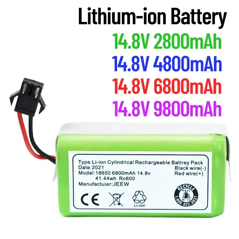 

100% Original 14.8V 6800Mah Lithium Battery for ILIFE A4 A4s V7 A6 V7s Plus Robot Vacuum Cleaner ILife 4S1P Full Capacity