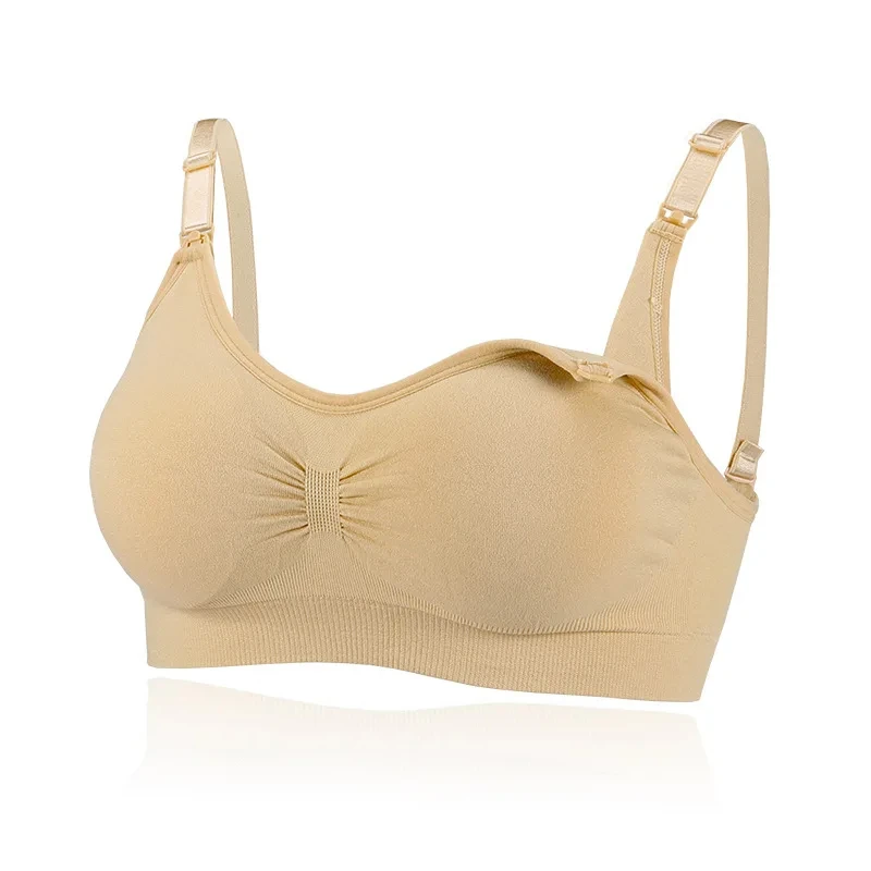 1PCS No Steel Ring with Sports Pad Bra Breastfeeding Non-sagging Vest-style Pregnant Women's Clothing Underwear Front Buckle 3