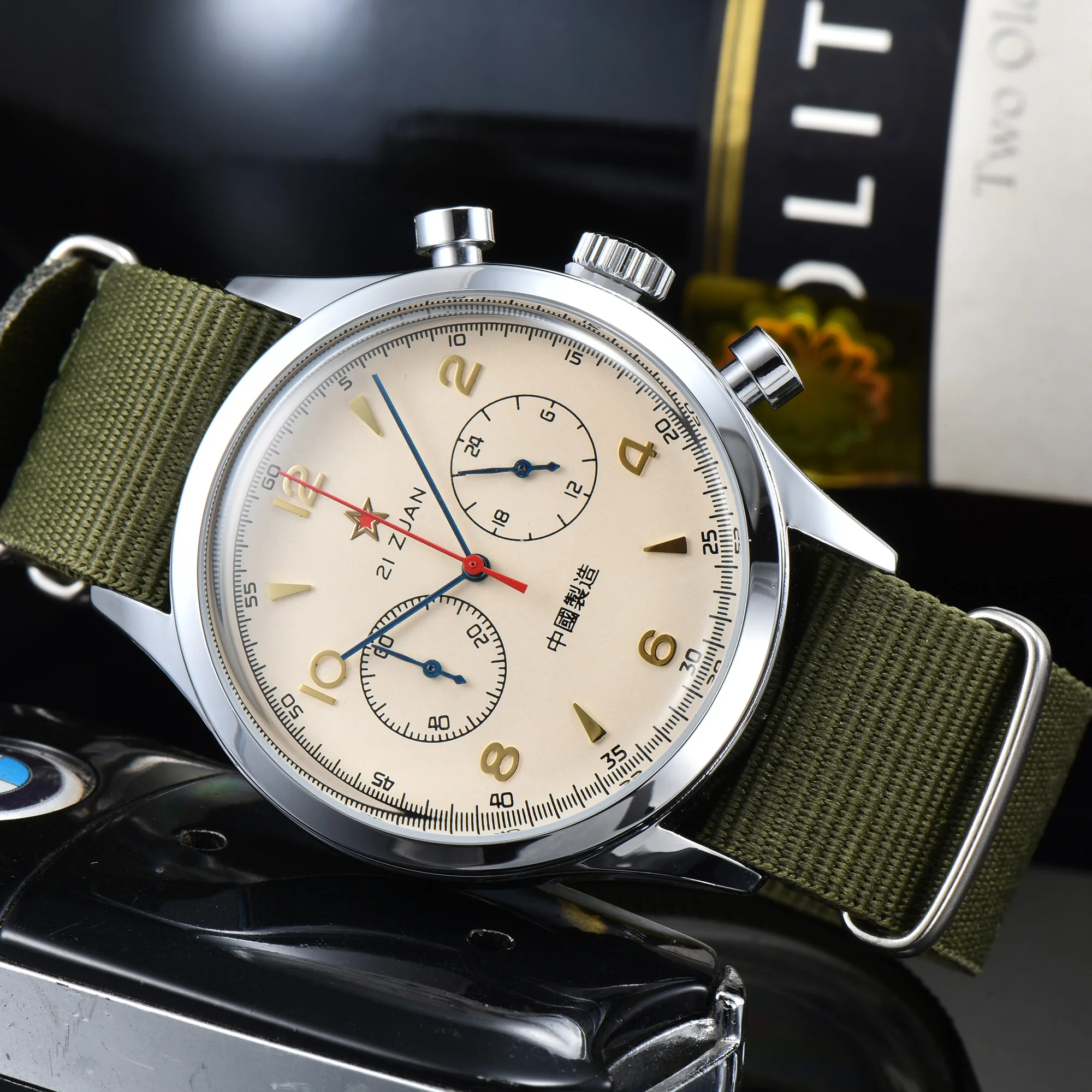 Seaghydrwatch - Men's Quartz Watch, Classic, Retro, Aviation, Timing, Pilot, Watch, 20241963