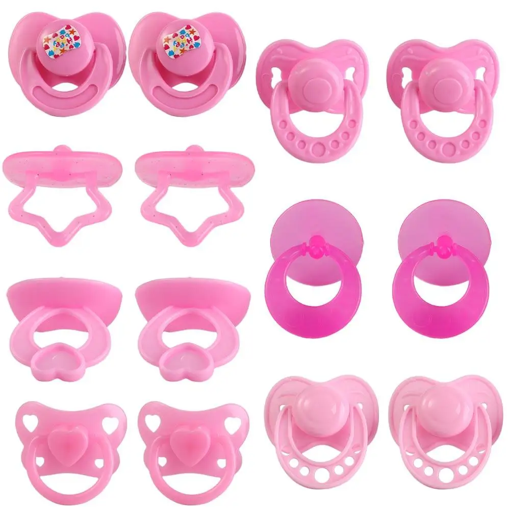 Pretend Play Doll Pacifier Games Toys DIY Decoration Miniature Pacifier Pink Feeding Pacifier Toy Doll Accessories