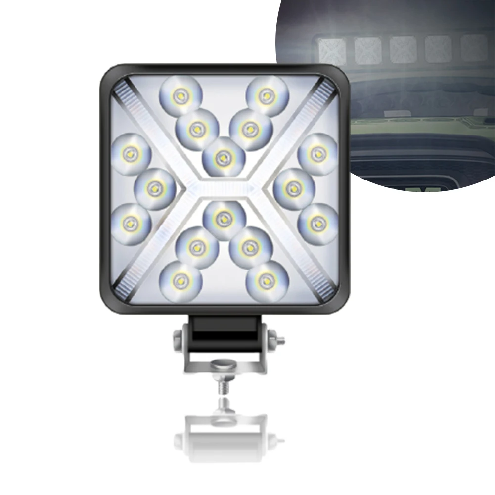 48W High Power LED SUV Offroad Car Work Light Flashing 4 Inch Round Square Spotlight Led ATV Lights Waterproof |