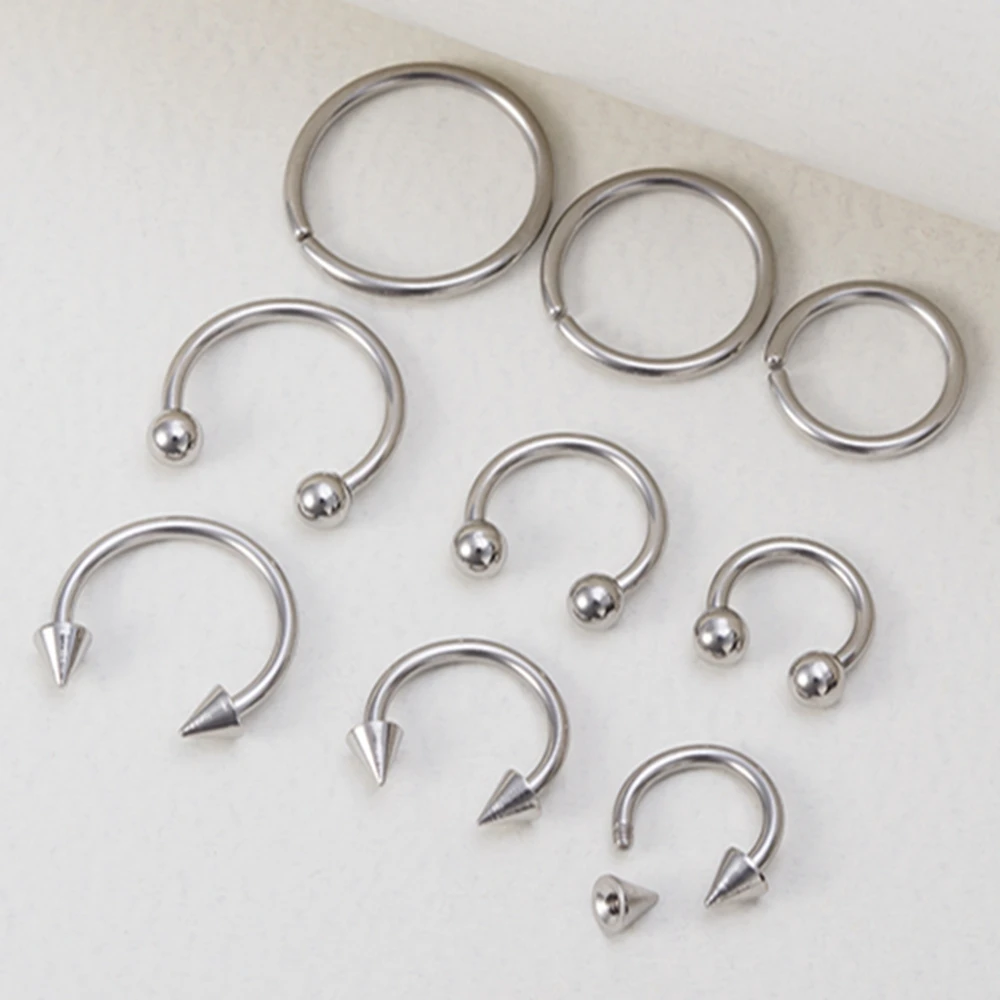 Kakonia 9Pcs 20G Anelli al Naso Borchie Oro Anello al Naso a Forma di L
