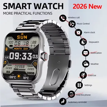 Nuovo Smart Watch da 1,83'' impermeabile, messaggi, risposta alle chiamate, contapassi sportivo, monitoraggio del sonno, avvisi informativi per IOS e Android LS