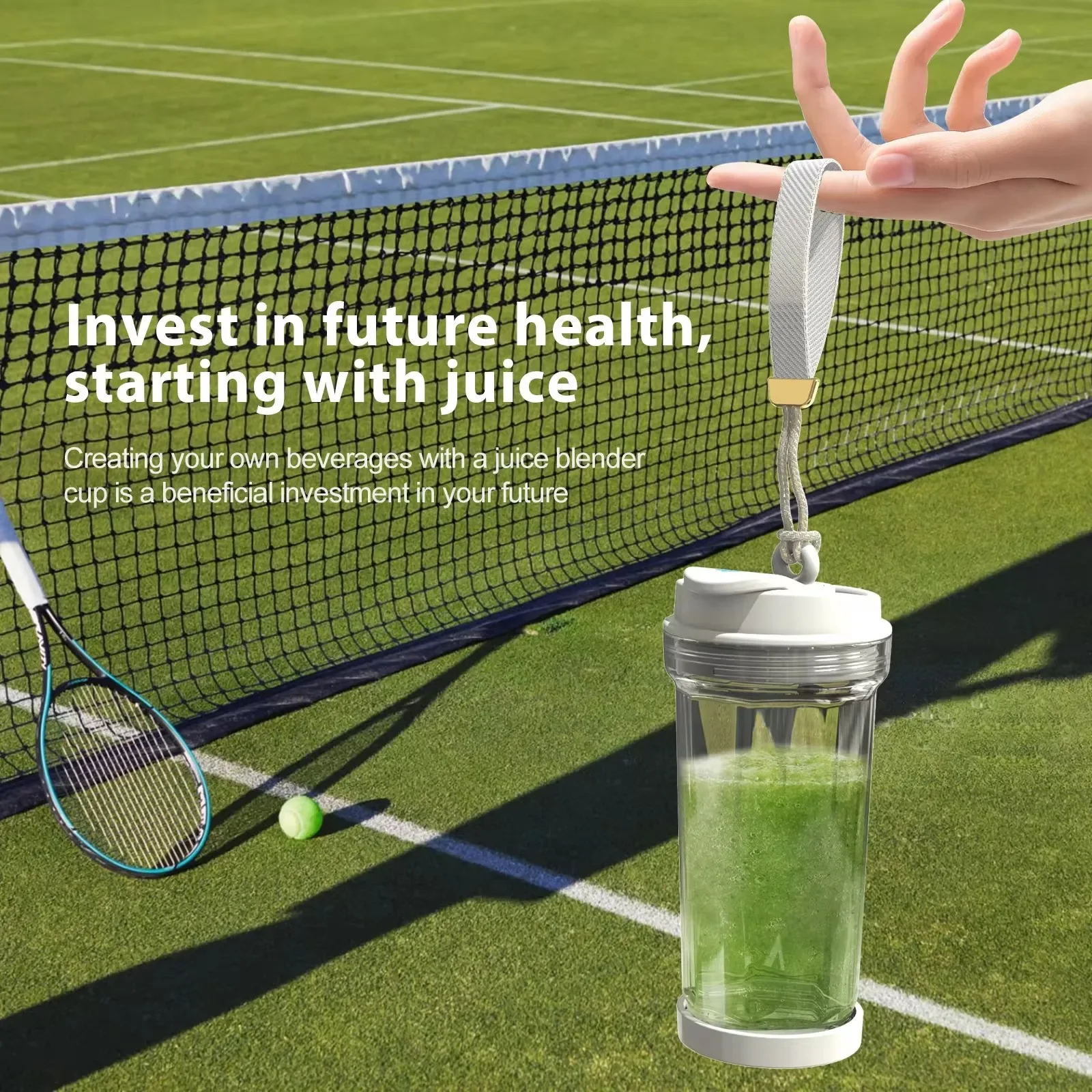 Portable Blender Electric Juicer Fruit Mixer for Kitchen Shakes Smoothies Rechargeable Juice Bottle with 500ml Cup 4000mAh 180W 4