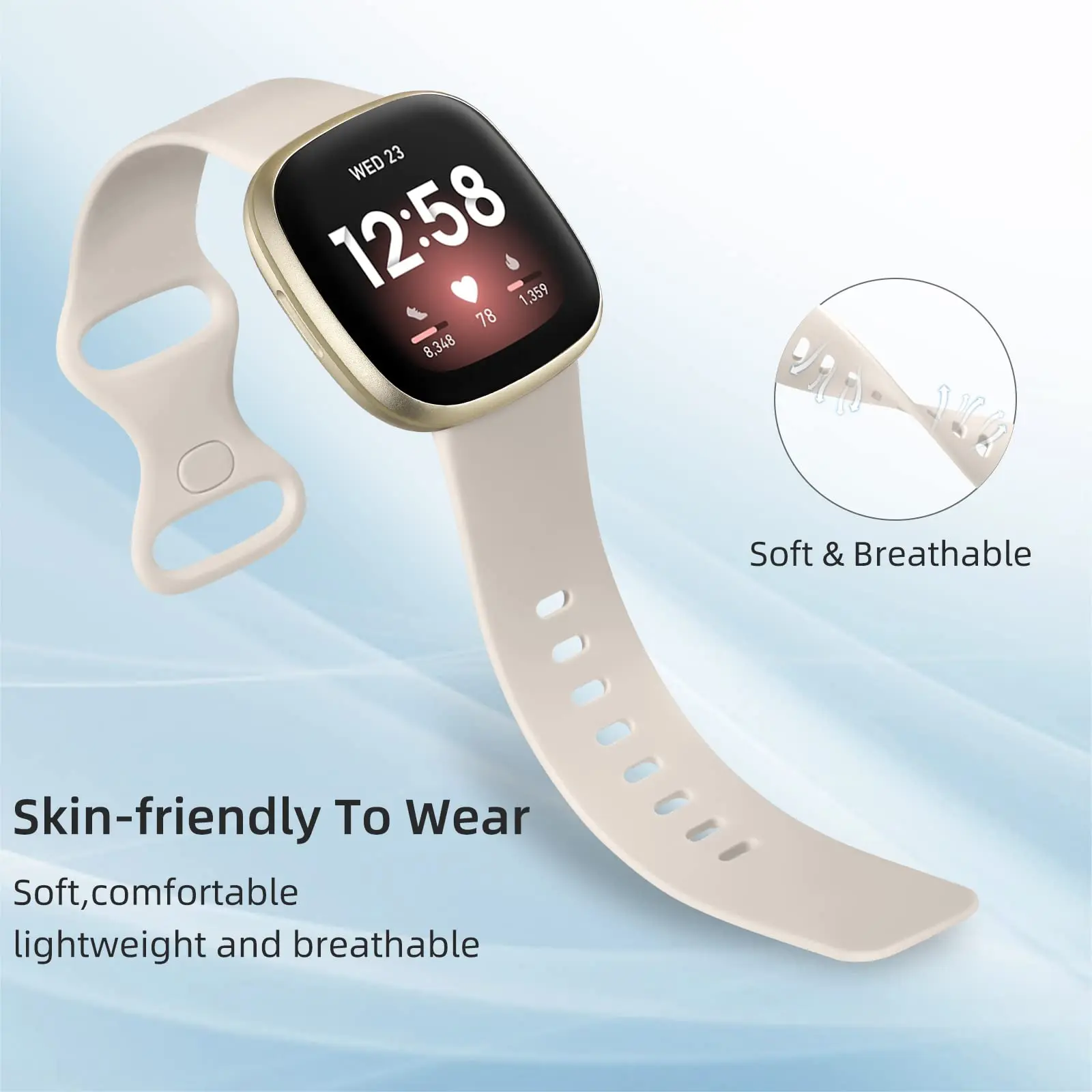 wrist band fitbit versa leather band amazon