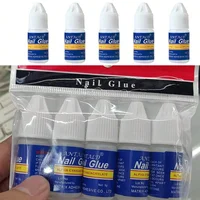 5X3g Ultra-Strong Transparent Nail Glue - Quick-Dry, No-Wipe Formula for Acrylic Nails Rhinestones Long-Lasting Nail Bond Glue 1