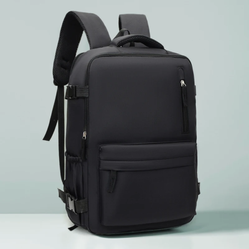 Solid Color Large-Capacity Waterproof Backpack for Men, Lightweight and Burden-Reducing School Bag for Junior High School, High School, and College Students, Travel Backpack for Women, Trendy