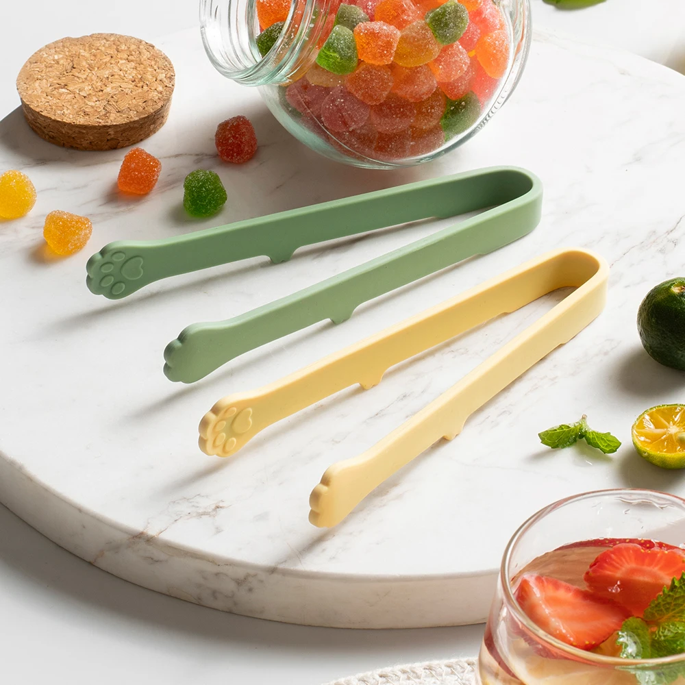 2Pcs Silicone Mini Tongs Non-slip Cute Cat Paw Shape Food Tongs Kitchen Barbecue Frying Clip Barbecue Snack Ice Candy Clip 2Pcs Silicone Mini Tongs Non-slip Cute Cat Paw Shape Food Tongs Kitchen Barbecue Frying Clip Barbecue Snack Ice Candy Clip