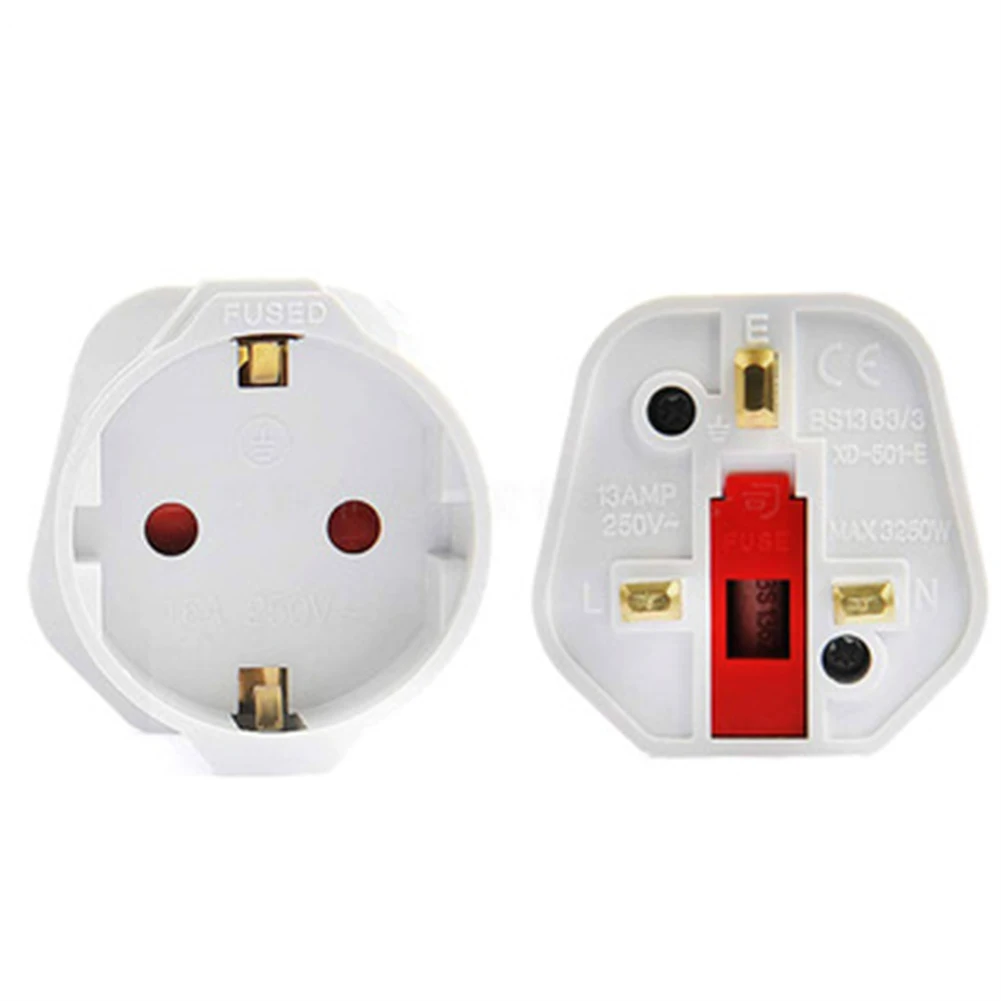 EUEuro2PinToUK3PinPlugACUniversalAdapterTravelConverter
