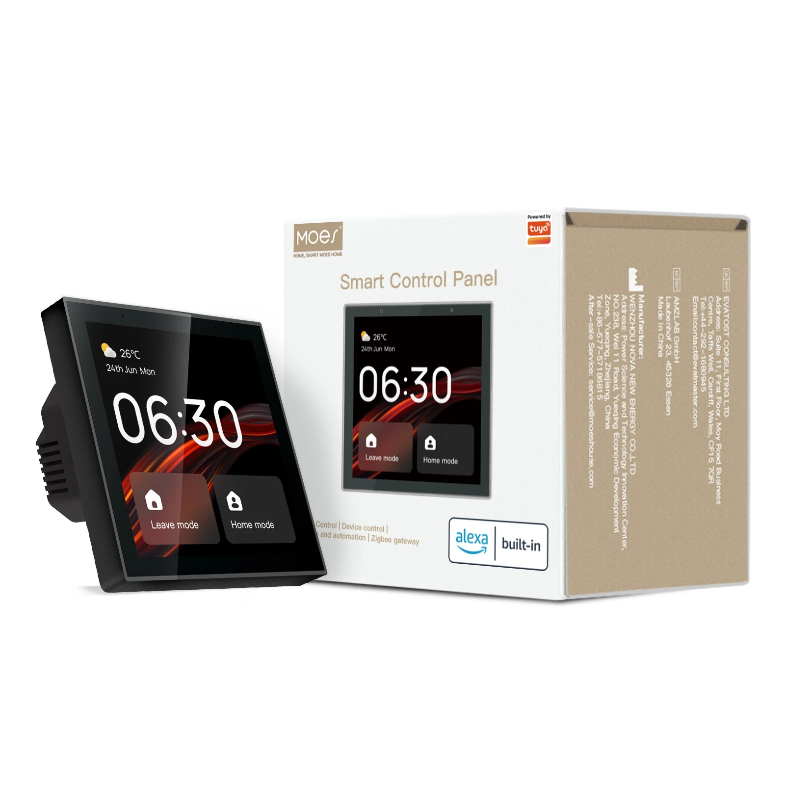 

Smart Home Control Touch Screen Tuya MOES ALEXA built-in Zigbee Gateway included