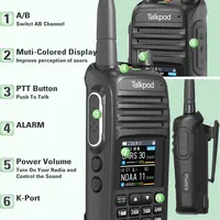 Talkpod A36Plus Walkie Talkie 8W Long Range Am Fm Two Way Radio Commutator Station Amateur Ham Wireless Set Portable Receiver 2