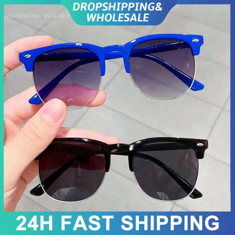 Children' Sunglasses Boys Girls Fashion Trendy Baby Sun Glasses UV Resistant Korean Version Round Frame Eyewear Outdoor_voghion.com