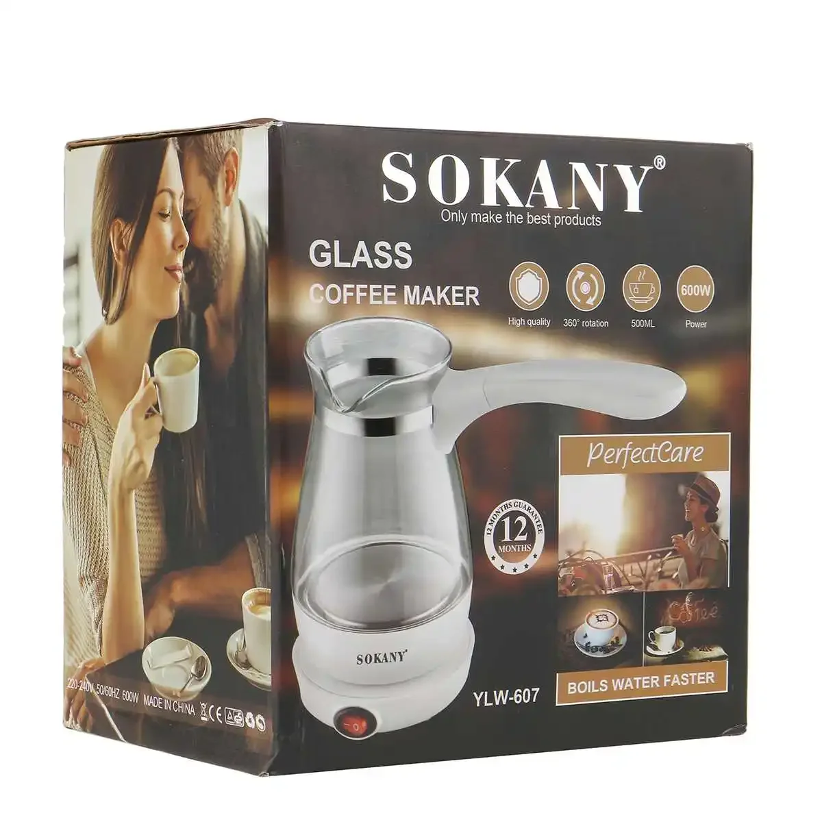 Electric Coffee Maker Pot Home Mocha Espresso Kettle Heat Resistant Portable Percolators 220V