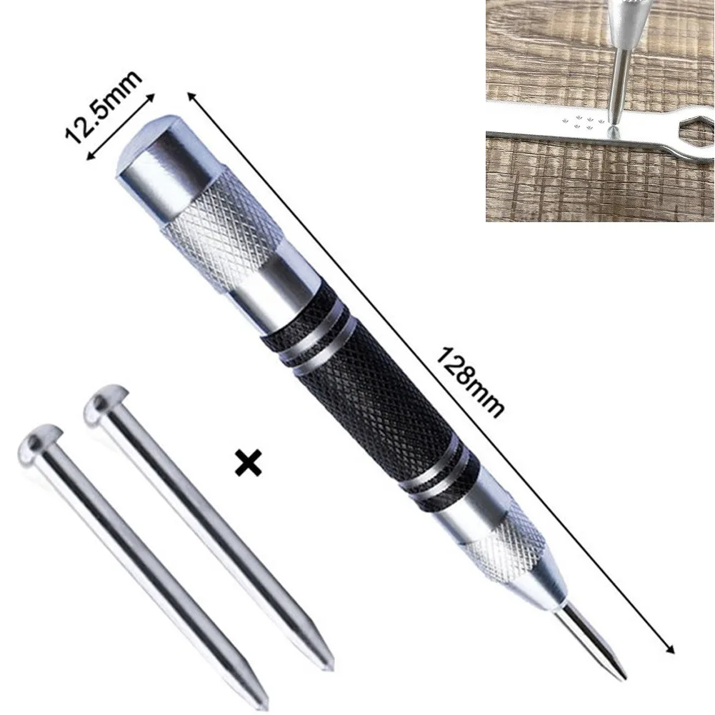 Brand New Center Punch Automatic Carbon Steel+alloy Steel Dot Punch 1 Pc Adjustable Non Slip Grip Spring Loaded