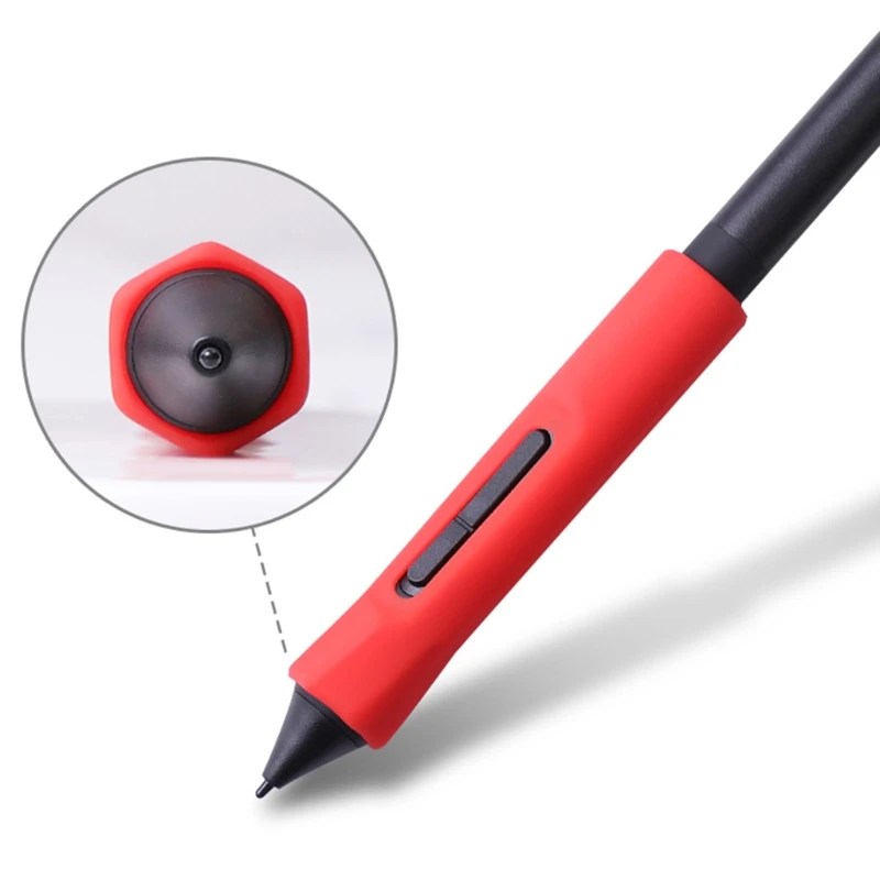 Stylus Pen Slot Protective Sleeve Silicone Grip Holder for Wacom-CTL472 CTL672