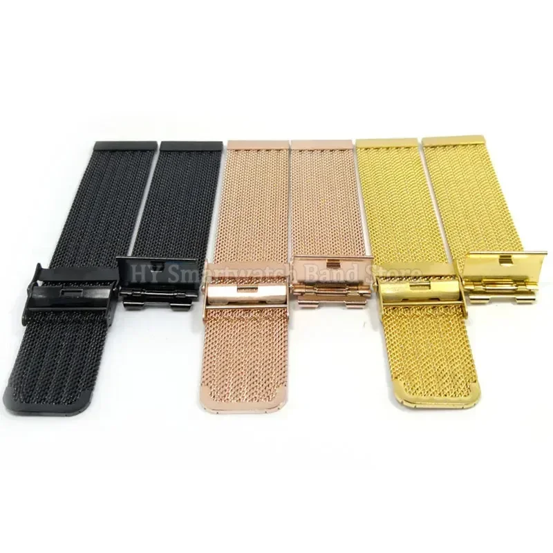 Elegant Milanese Stainless Steel Watch Strap Bracelet - Silver, Black, Gold Options