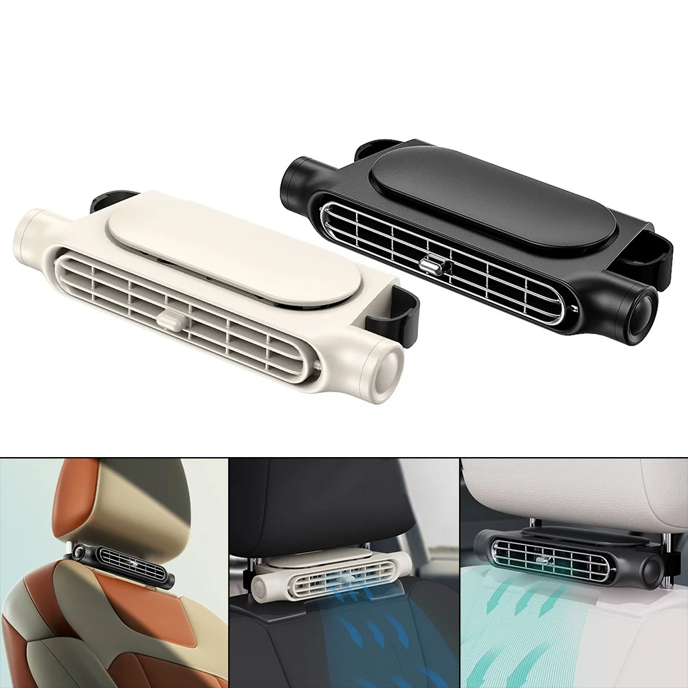 Universal Refrigeration Car Fan Car High Wind Power Electric Fan Level 3 Wind Speed Cooling Rear Seat Accessorie 1set