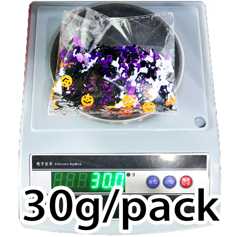 (30g/bag)Halloween Series Pumpkin Spider Monster Sequins Glitter PVC Material Party Decoration Festive Decor Elements