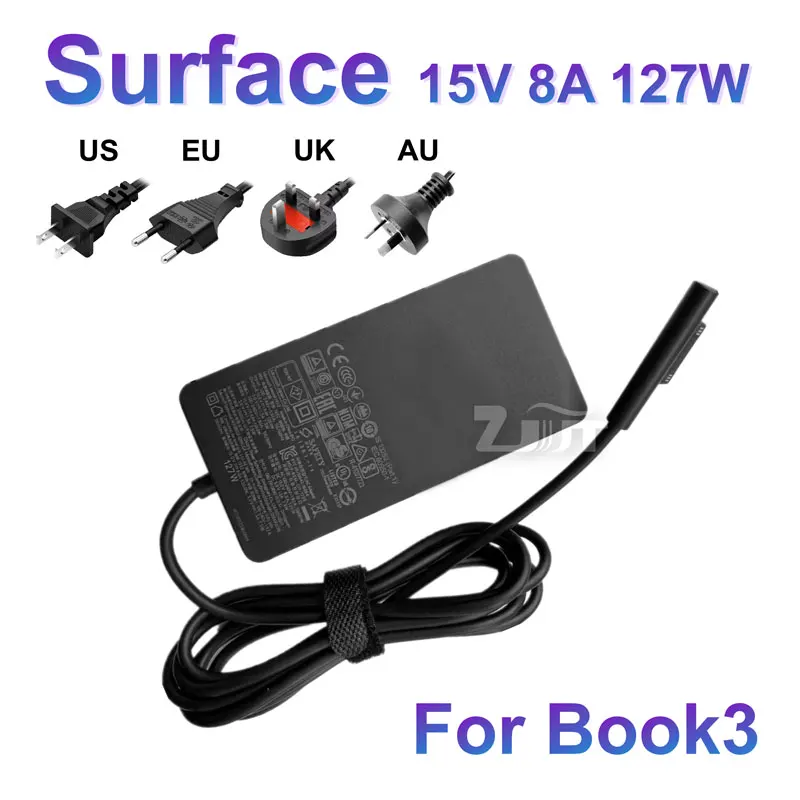 15V 8A 127W AC Laptop Power Adapter For Microsoft Surface Book3 1932 Compatibility Book2 Book1 Laptop3 Pro7 Charger 5V 1.5A