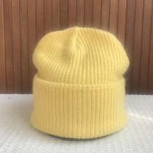 

Fashion Women's Rabbit Fur Winter Knitted Beanies Hat Female Double Layers Thicken Skullies Cap Ladies Casual Travel Warm Bonnet