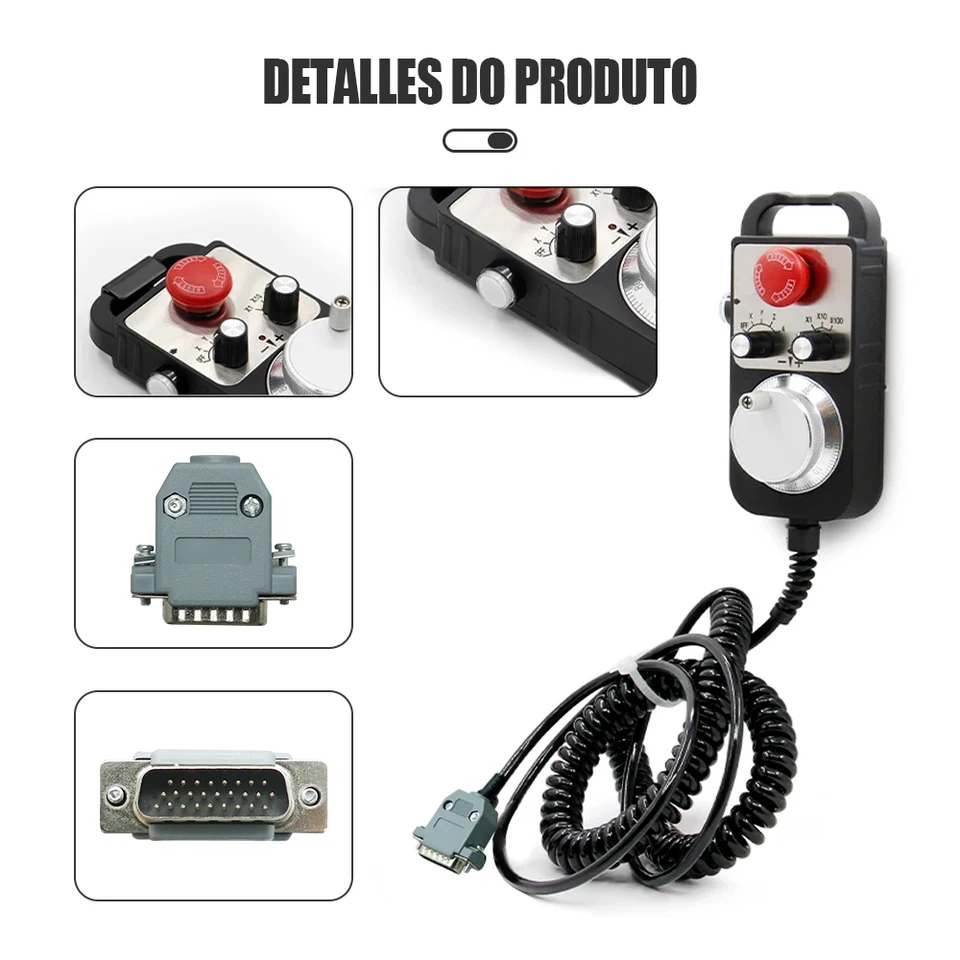 Commande Manuelle CNC MPG Pendant 4 Axes D'arrêt D'urgence